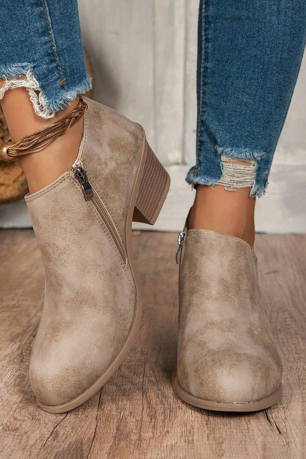 Philippine Gray Suede Boots