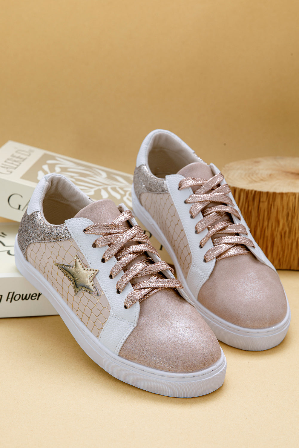 Glitter Star Patchwork Sneakers