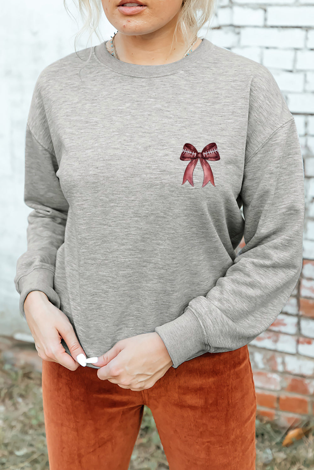Football Bow Sweatshirt