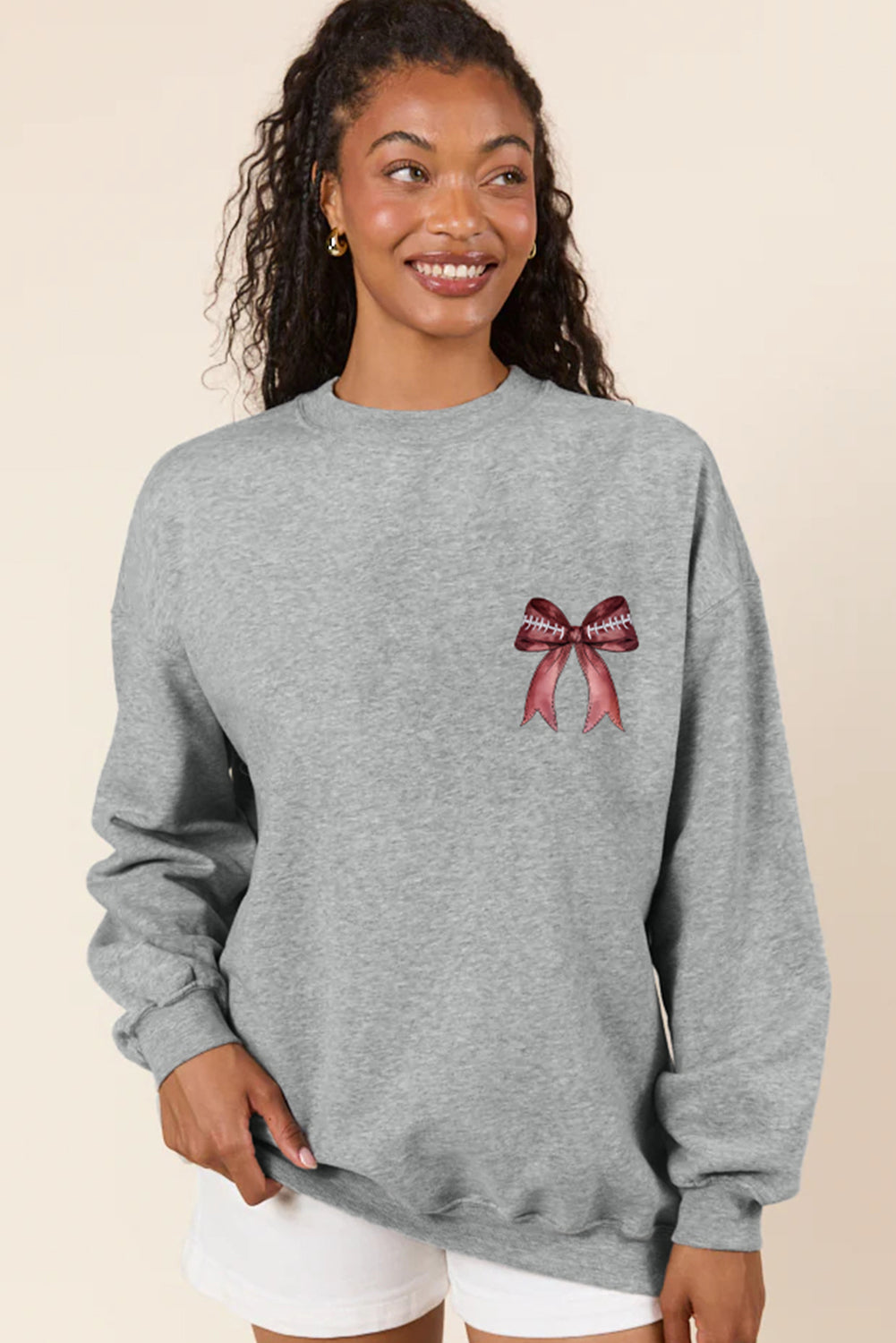 Football Bow Sweatshirt