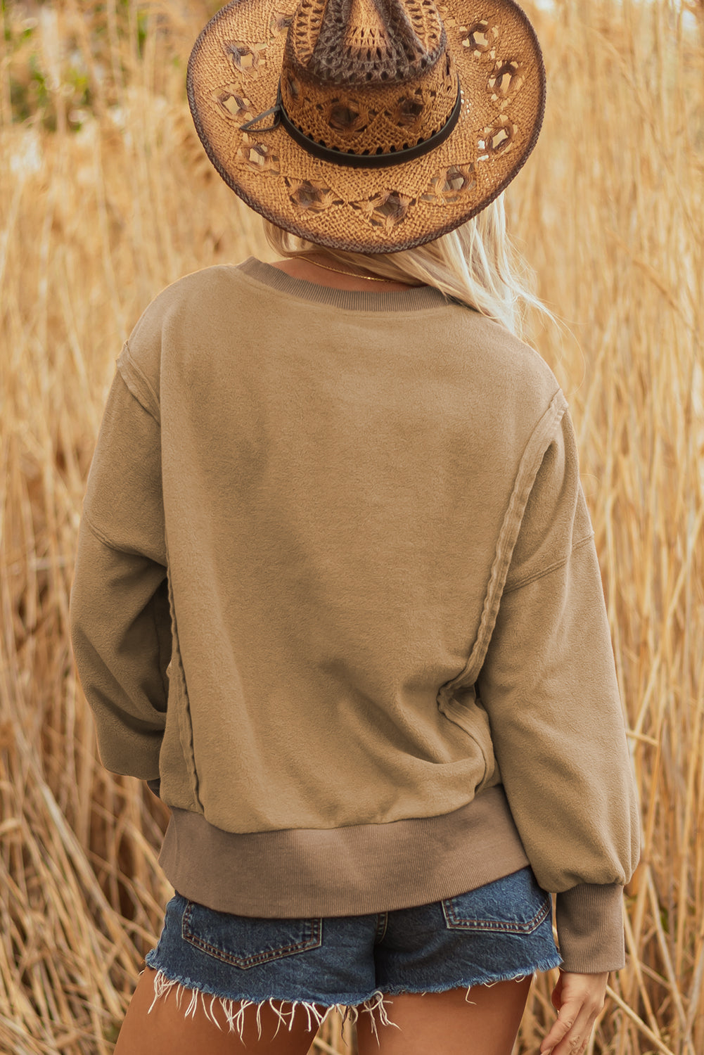Dark Khaki Sherpa Pullover