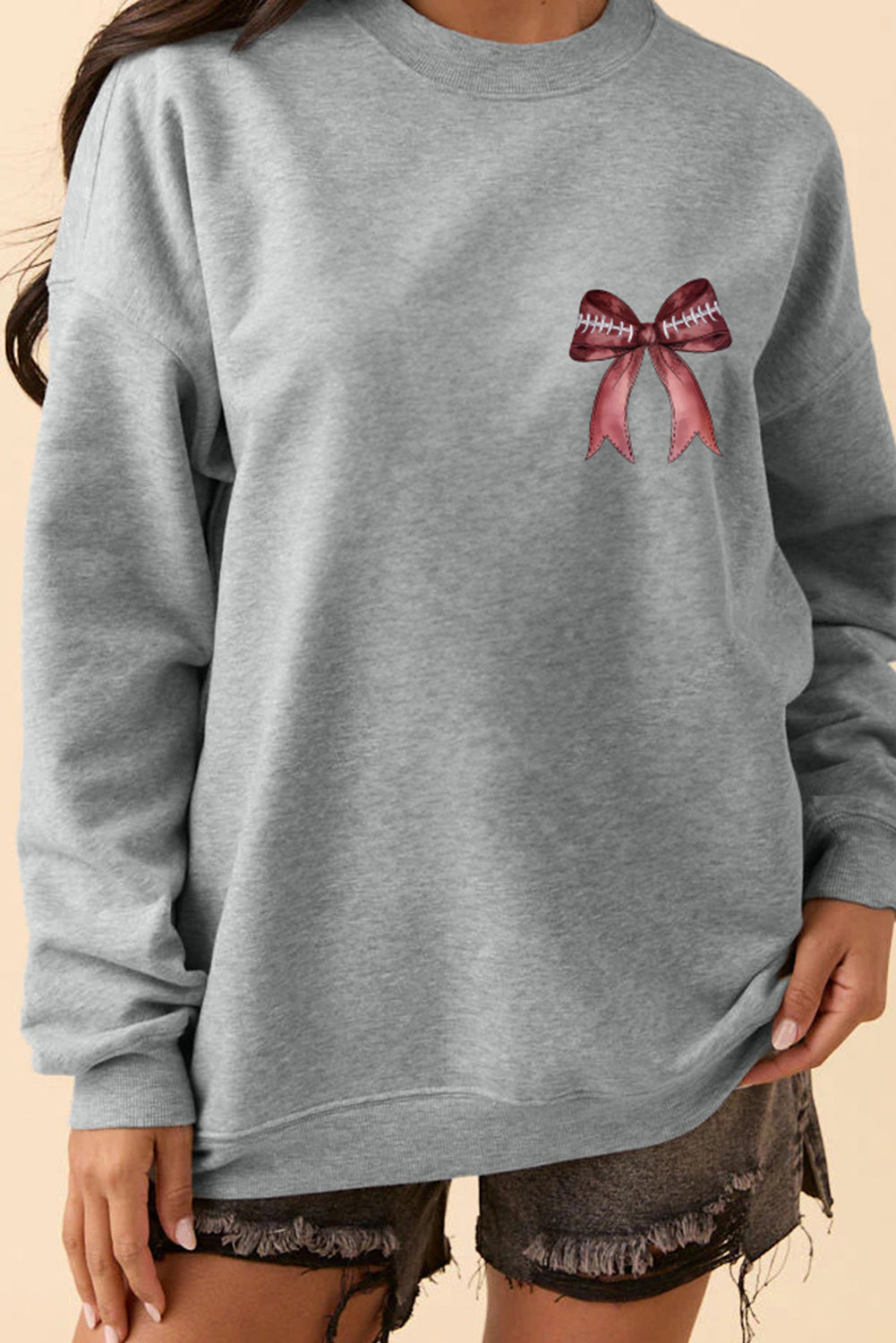 Football Bow Sweatshirt