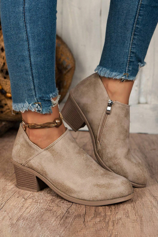 Philippine Gray Suede Boots