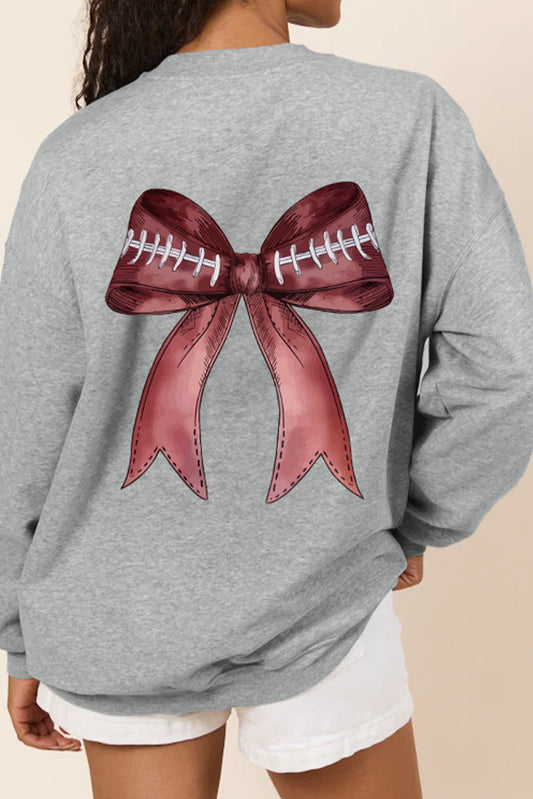 Football Bow Sweatshirt