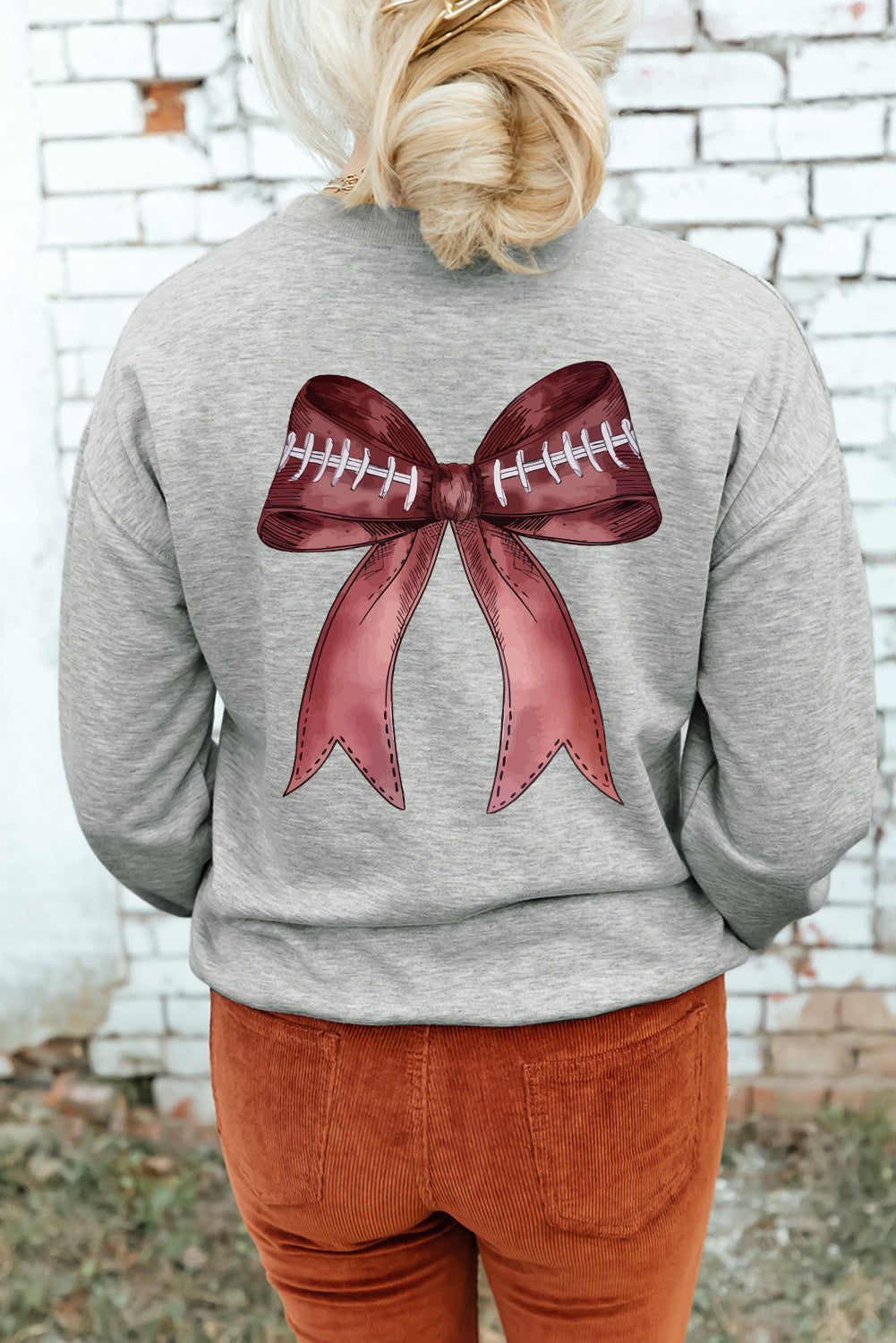 Football Bow Sweatshirt