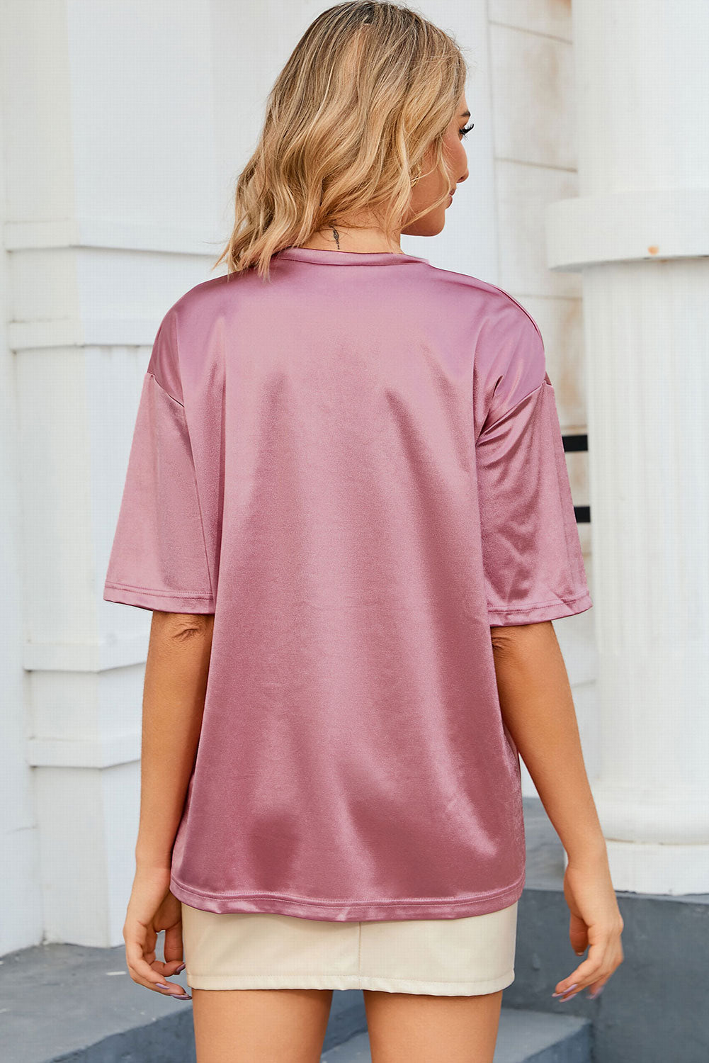 Pink Pocket Loose Tee