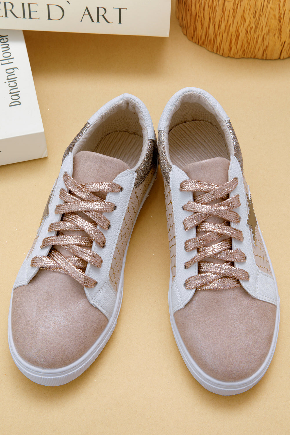 Glitter Star Patchwork Sneakers