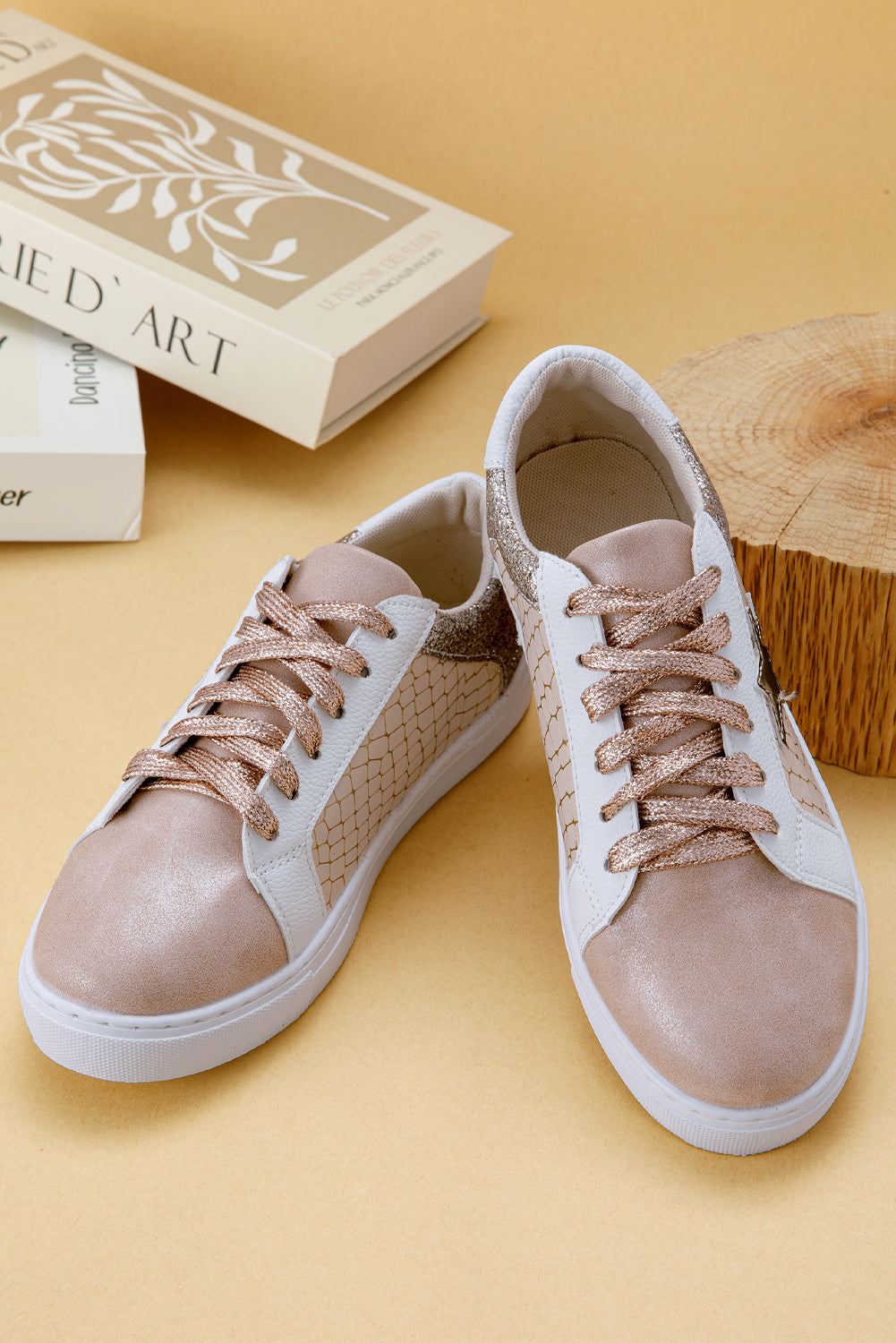Glitter Star Patchwork Sneakers