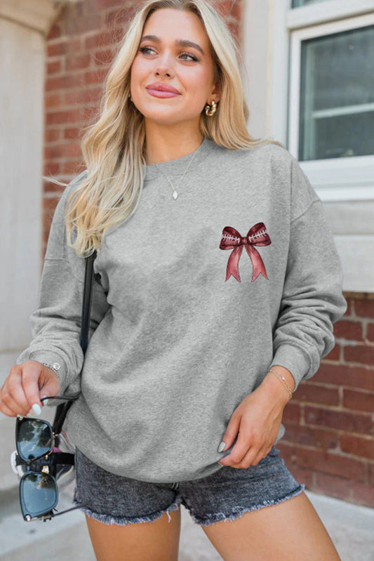 Football Bow Sweatshirt